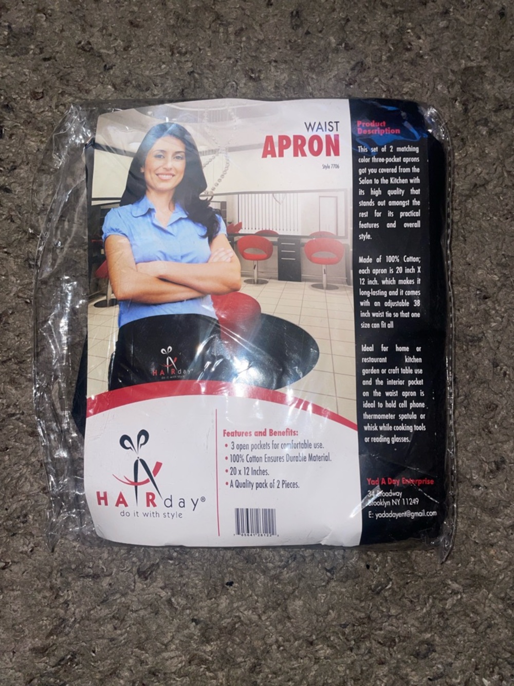 HAIR Day Hair Stylist Waist Apron - Black